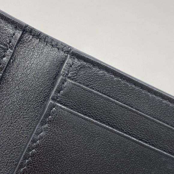 Christian Dior Tri-fold Wallet Saddle Leather Black Women's - Picture 10 of 11